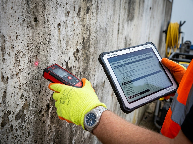 How to Quote and Win a Commercial Pressure Washing Contract — Site Survey, Method Statements and What Clients Actually Ask For