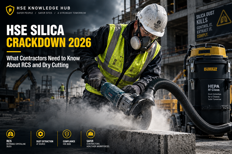 HSE Silica Crackdown 2026 - What Contractors Need to Know About RCS and Dry Cutting