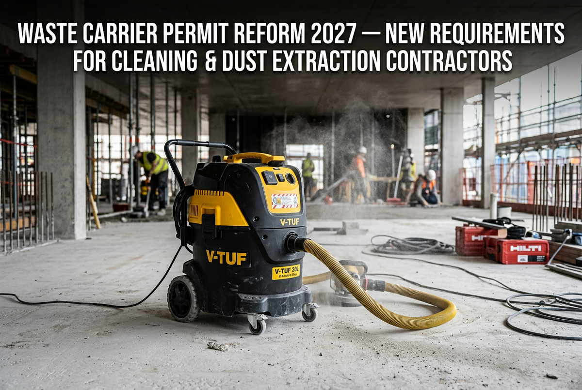 Waste Carrier Permit Reform 2027 — New Requirements for Cleaning and Dust Extraction Contractors