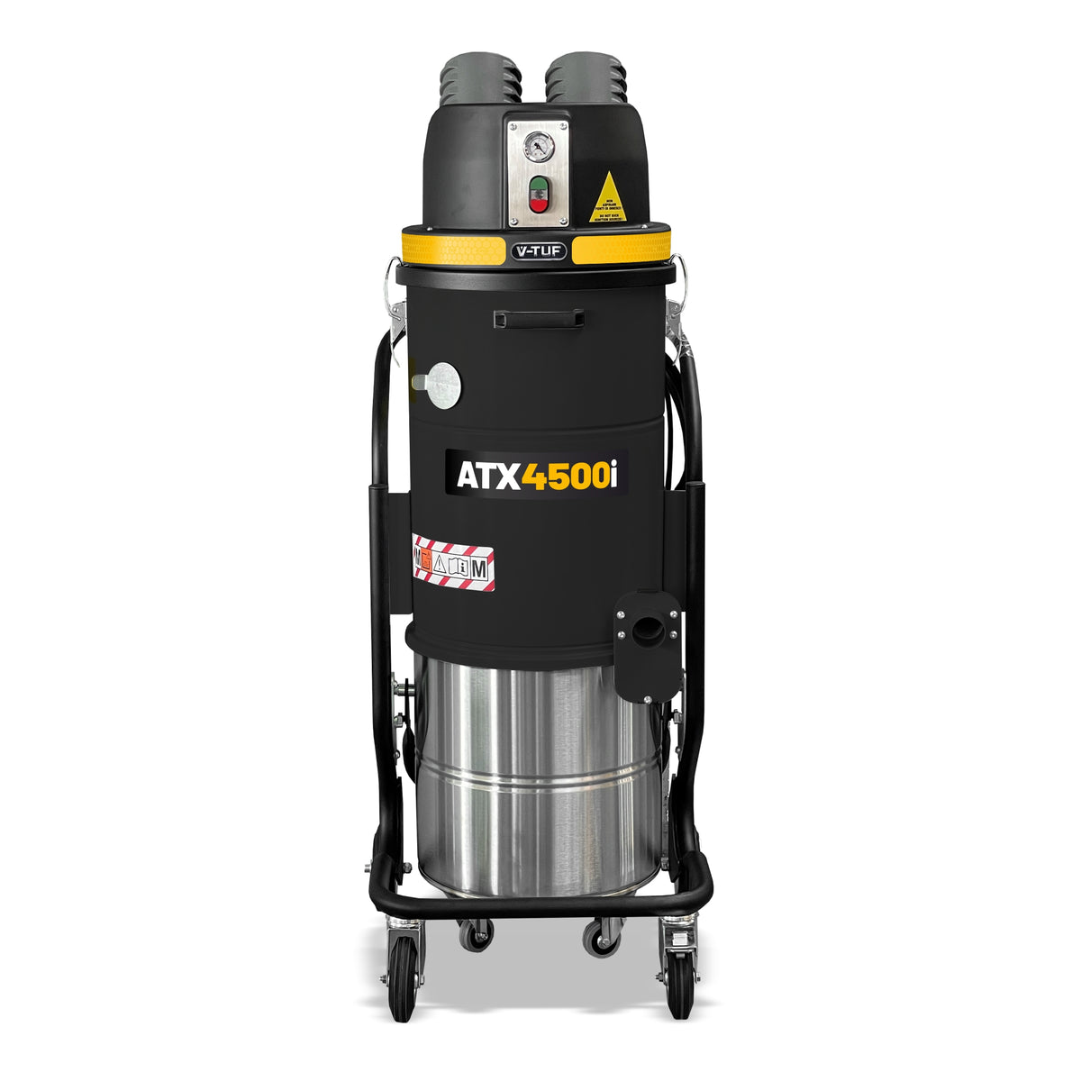 V-TUF ATX4500i 45L M-Class 110V ATEX Z22 vacuum ATX4500I-110 with detachable bin, front view