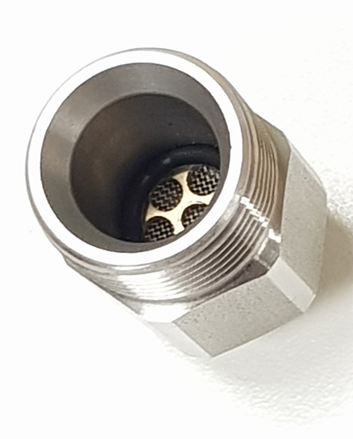 V-TUF stainless steel M22F 3/8M high pressure filter B14.1114SSFILT, front view