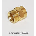 M22M15 3/8"F Screw Coupling 15mm Spigot for V-TUF V3 & V5 (B14.4113)