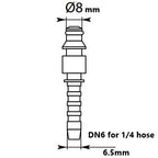 V-TUF N4 gun nipple adaptor B14.535 angle view showing full body profile