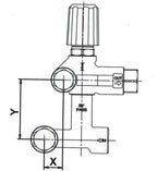 V-TUF C0.190 banjo lower half rear view showing pressure adjustment and bypass detail