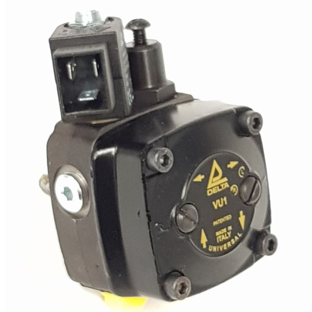 V-TUF D1.031 24V coil fuel pump angle view for hot water pressure washer boiler
