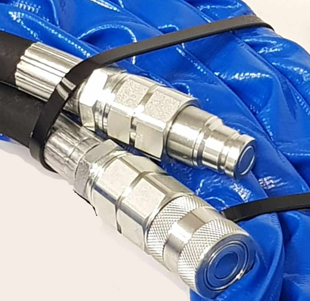 V-TUF DWFK21206CL breaker hose close-up showing hose guard, coupling and heavy duty construction