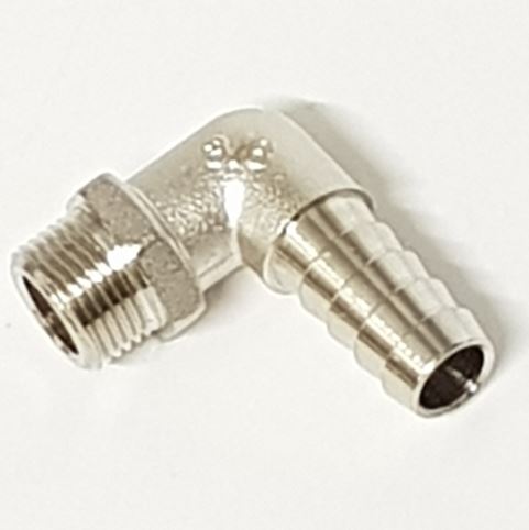 90 DEG Elbow BRASS HOSE TAIL 3/8"M 1/2" TAIL - EMH06/08