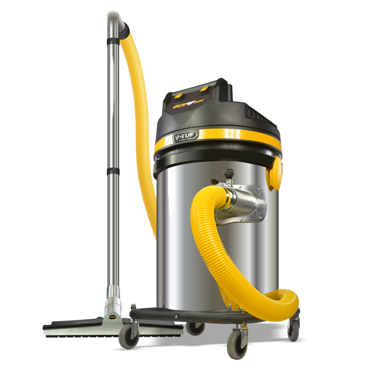 V-TUF GCX5000 3.5kW 50L wet dry industrial vacuum GCX5000-240 with side entry and cyclone tech, front view