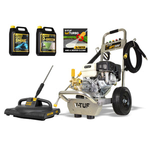 V-TUF GPT200 Industrial 6.5HP Petrol Pressure Washer with GP200 Honda Engine - 2755psi, 190Bar, 12L/min PUMP - WITH PATIO & CAR CLEANING KIT