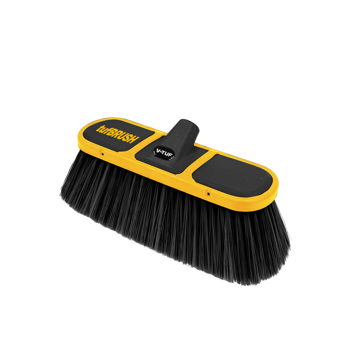 V-TUF H2.021 tufBRUSH600 side view showing soft bristles, rubber edging and inlet fitting
