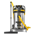 V-TUF MAMMOTH stainless 110V 2kW 80L twin motor wet and dry industrial vacuum cleaner, front view