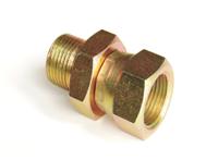 V-TUF brass BSP adaptor MB6/FB6, 3/8 inch male to 3/8 inch female equal nipple