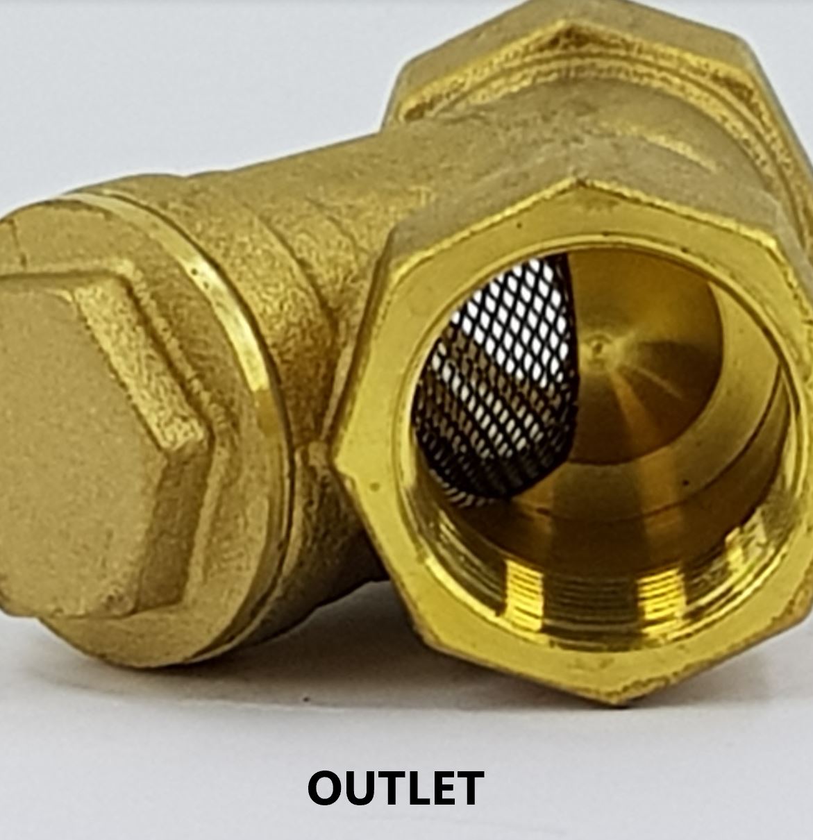 V-TUF P13.2100 Y-filter close-up of clear filter bowl and mesh element