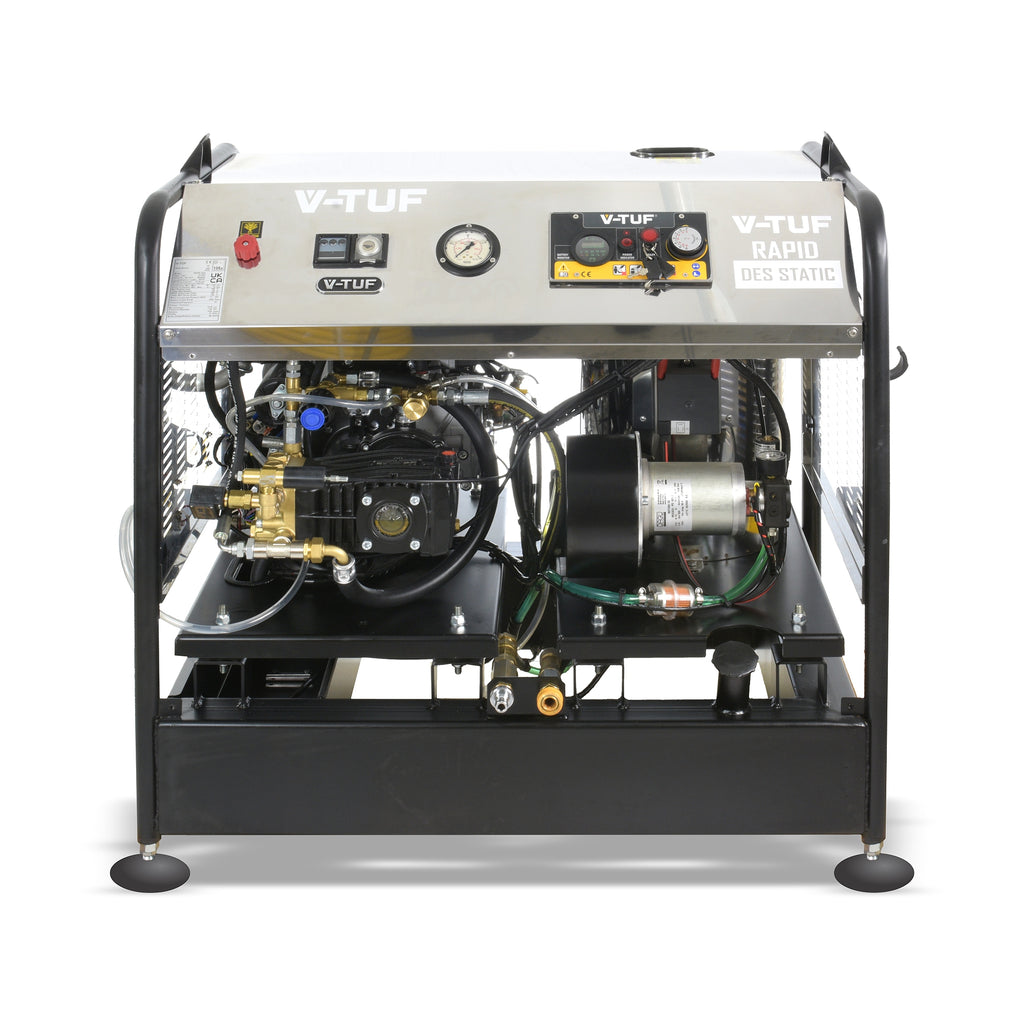 V-TUF RAPIDDES15200 side view showing Kohler diesel engine, boiler and stainless cabinet