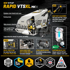 V-TUF RAPID VTS1210HPC XL mobile hot pressure washer 240V 100 Bar 12L/min, front view