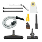 V-TUF RUCKVAC HSV 240V kit showing high level cleaning accessories and backpack vacuum