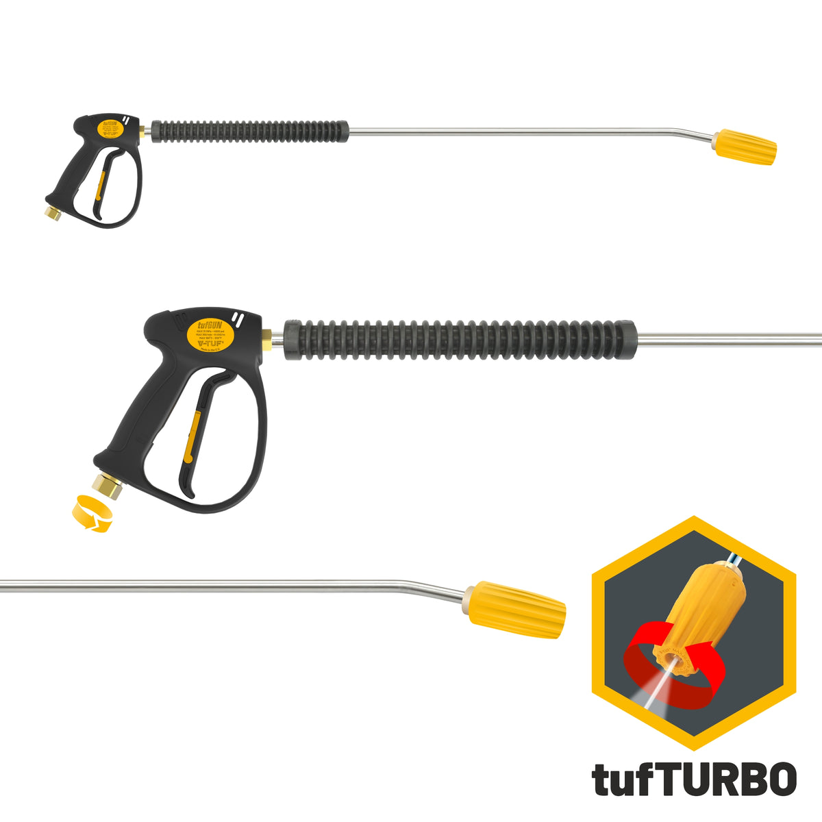 V-TUF tufGUN310 swivel lance with 900mm bent lance and 255 Bar turbo nozzle 045 size SGLTNKIT12-045
