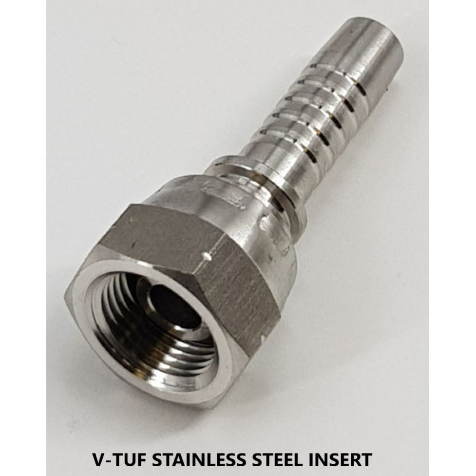 END GSS - 1/2" HOSE INSERT 1/2" BSP FEMALE - STAINLESS STEEL