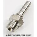 END HSS - 1/2" HOSE INSERT 1/2" BSP MALE - STAINLESS STEEL