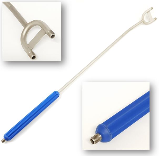 900mm STAINLESS U TWIN END MOULDED GRIP LANCE - T2.091U