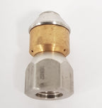 V-TUF T3.R318 rotating drain nozzle side view showing rotation collar and rear-facing jets