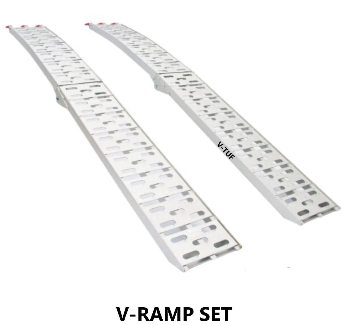 V-TUF folding ramp set V-RAMP for loading pressure washers and equipment, front view
