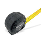 V-TUF V-TAPE 5m tape measure side view showing impact resistant housing and belt clip