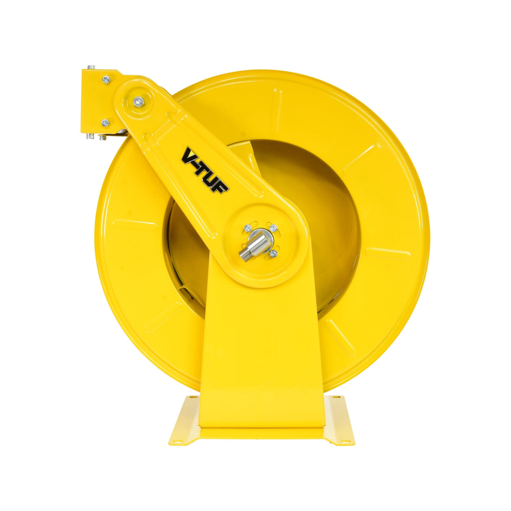 V-TUF V5.2351 powder coated tufREEL side view showing retract spring housing and hose guide