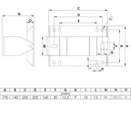 V-TUF V5.4151 15m reel wall bracket showing swivel arm and reel mounting plate