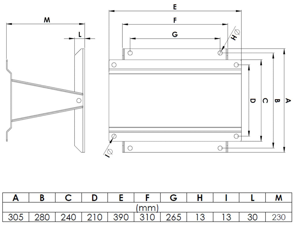 V-TUF V5.4350 stainless steel wall bracket close-up showing polished finish and pivot joint