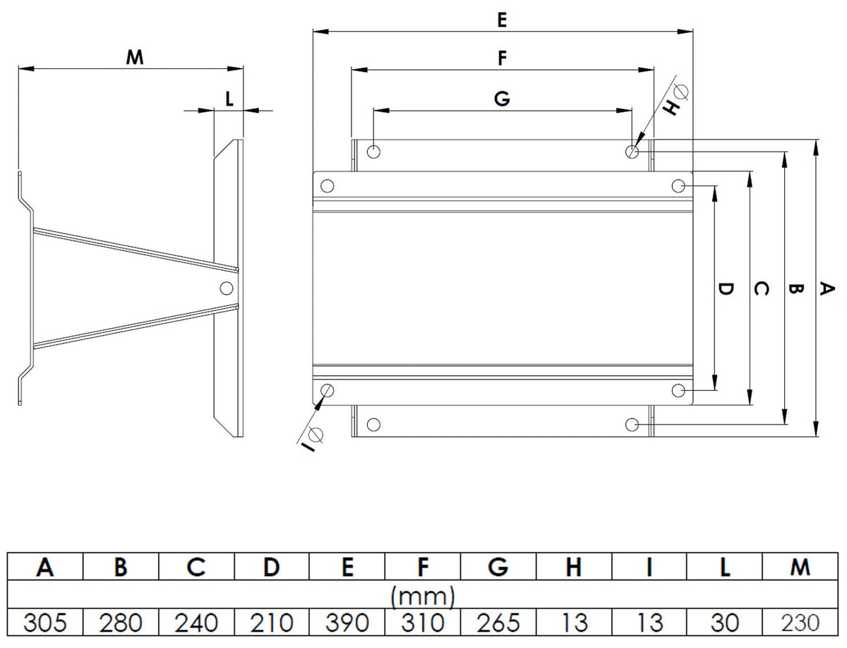 V-TUF V5.4350 stainless steel wall bracket close-up showing polished finish and pivot joint