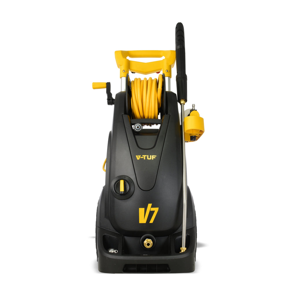 V-TUF V7240 angle view showing hose reel storage and trigger gun holder