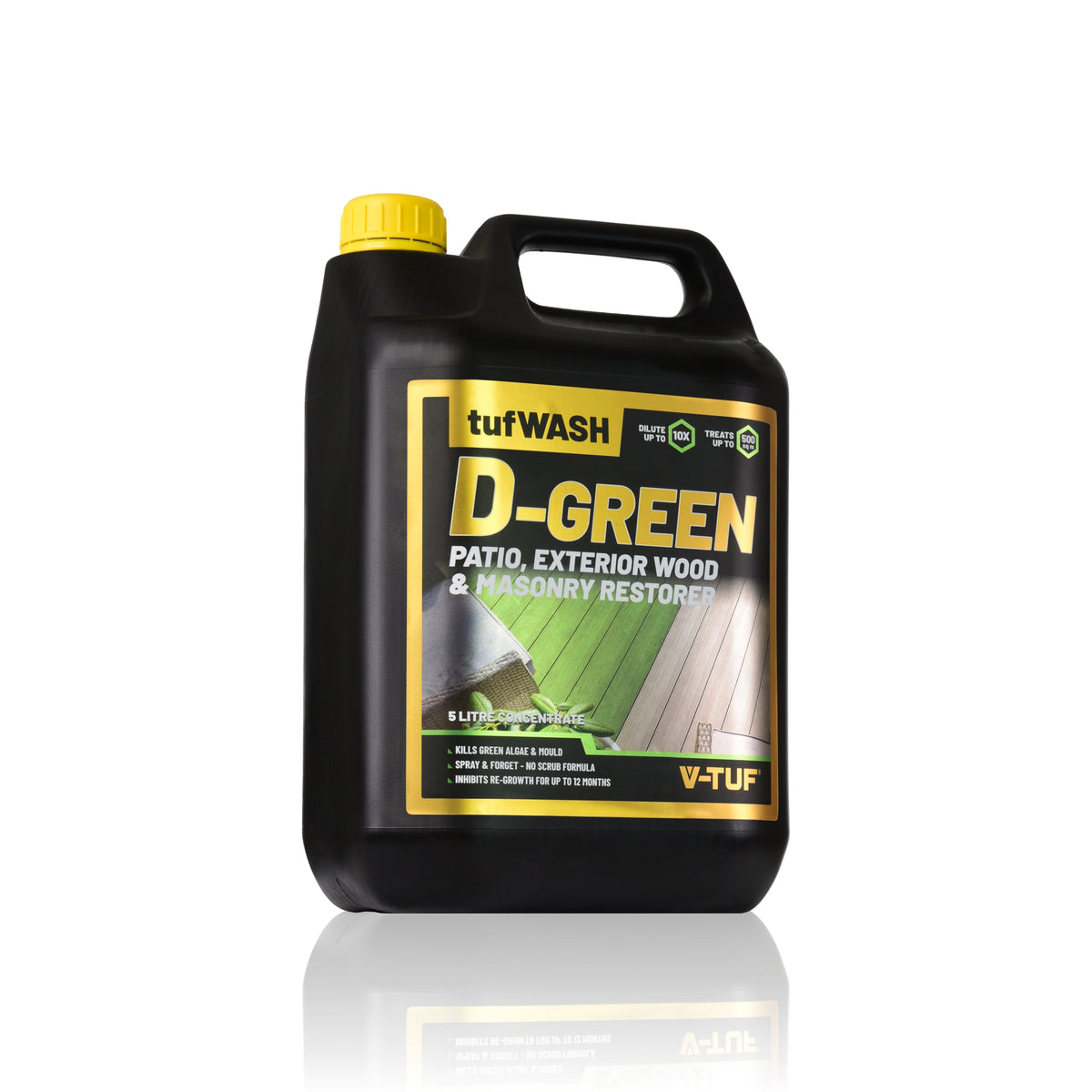 V-TUF D-Green 5L bottle, green label, concentrated moss and algae killer