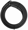 V-TUF black 2-wire 3/8 jetwash hose section showing hose wall construction and end detail