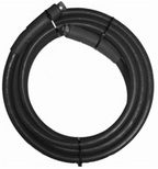 V-TUF black 2-wire 3/8 jetwash hose section showing hose wall construction and end detail