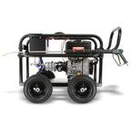 V-TUF D10 diesel pressure washer angle view showing engine, pump and control valves