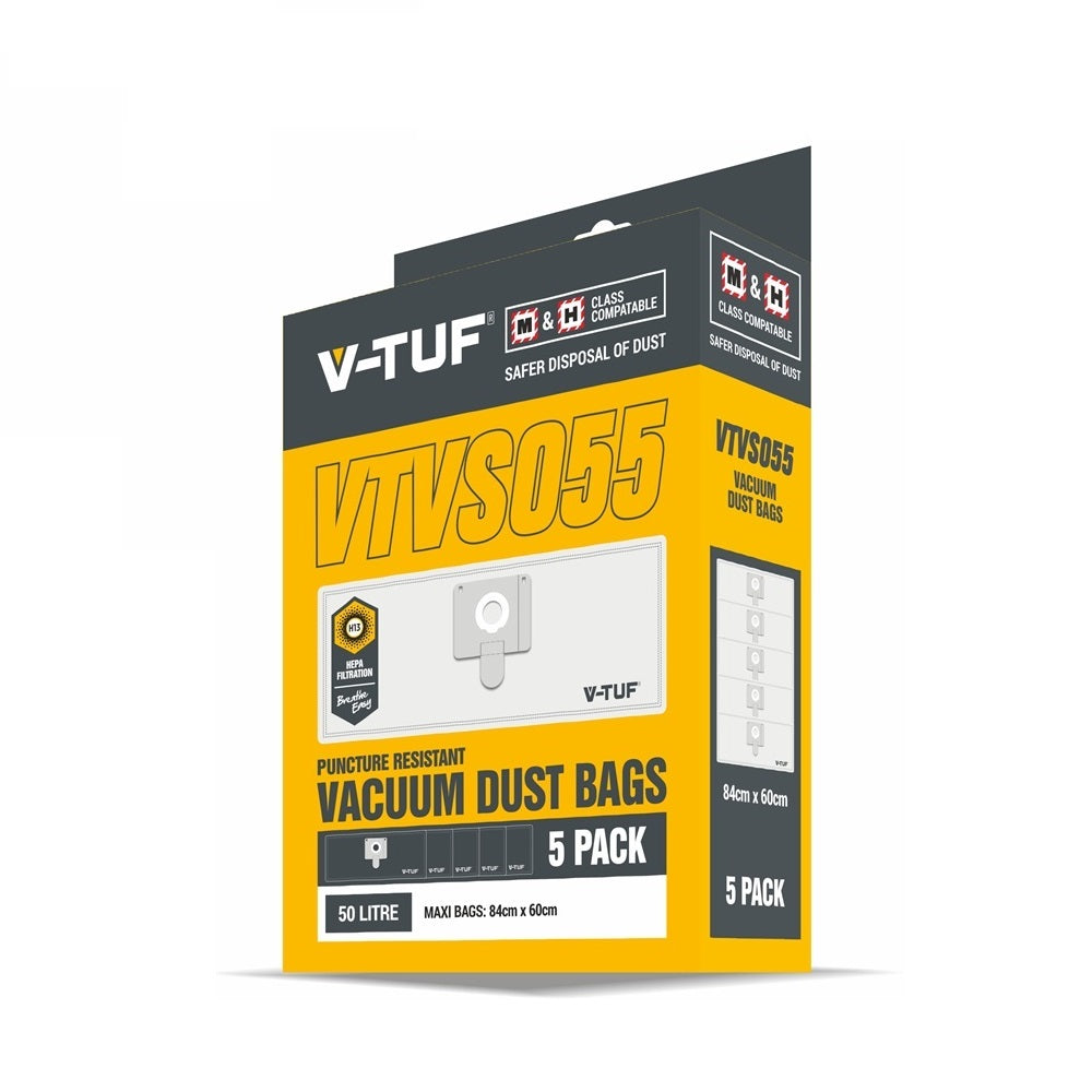 V-TUF vacuum dust bags packaging on a white background