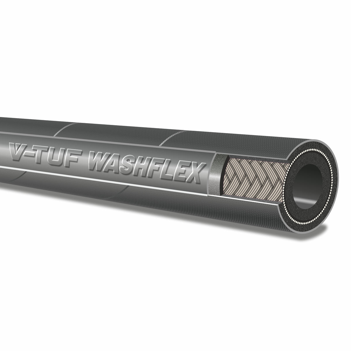 V-TUF black jetwash hose sold per metre, thick walled construction for pressure washers