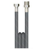 V-TUF VTK21230GHSN 30m black hose stainless male end fitting close-up showing 1/2M BSP
