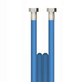 V-TUF 2m blue smooth 2-wire 3/8 inch hose VTSB23802FFSN stainless ends no cuffs