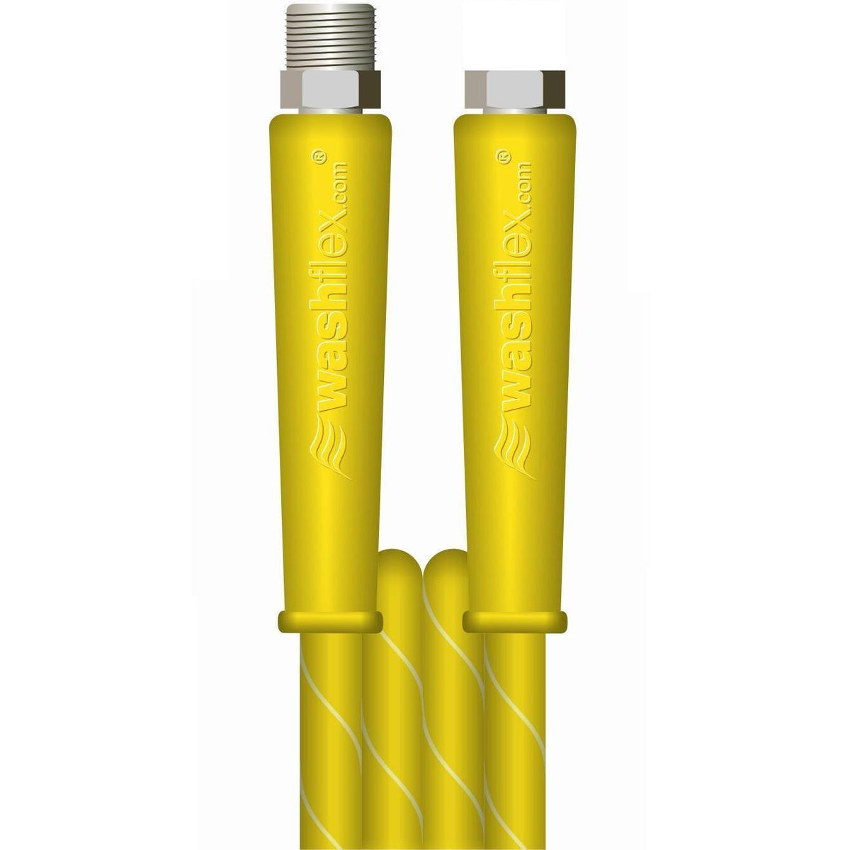 V-TUF yellow 2-wire 3/8 jetwash hose sold per metre showing yellow outer jacket and construction