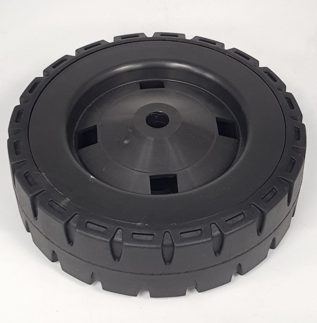 V-TUF WHEEL10HP heavy duty wheel side view showing pneumatic tyre and 20mm bore