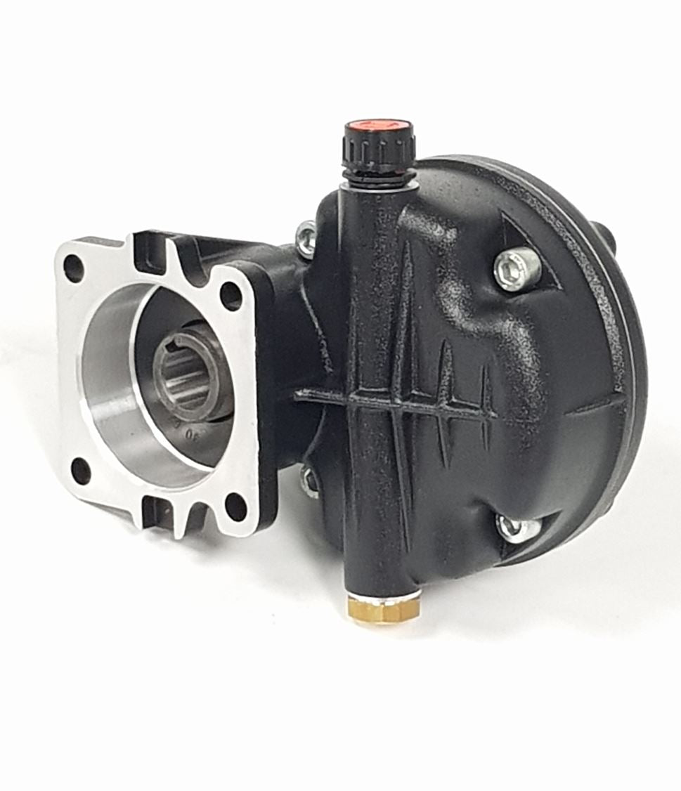 V-TUF XHDG200SS gearbox side view showing hollow shaft, ratio label and mounting flange