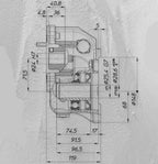 V-TUF XHDG500SS gearbox label showing 1 inch hollow shaft and 31HP max engine rating