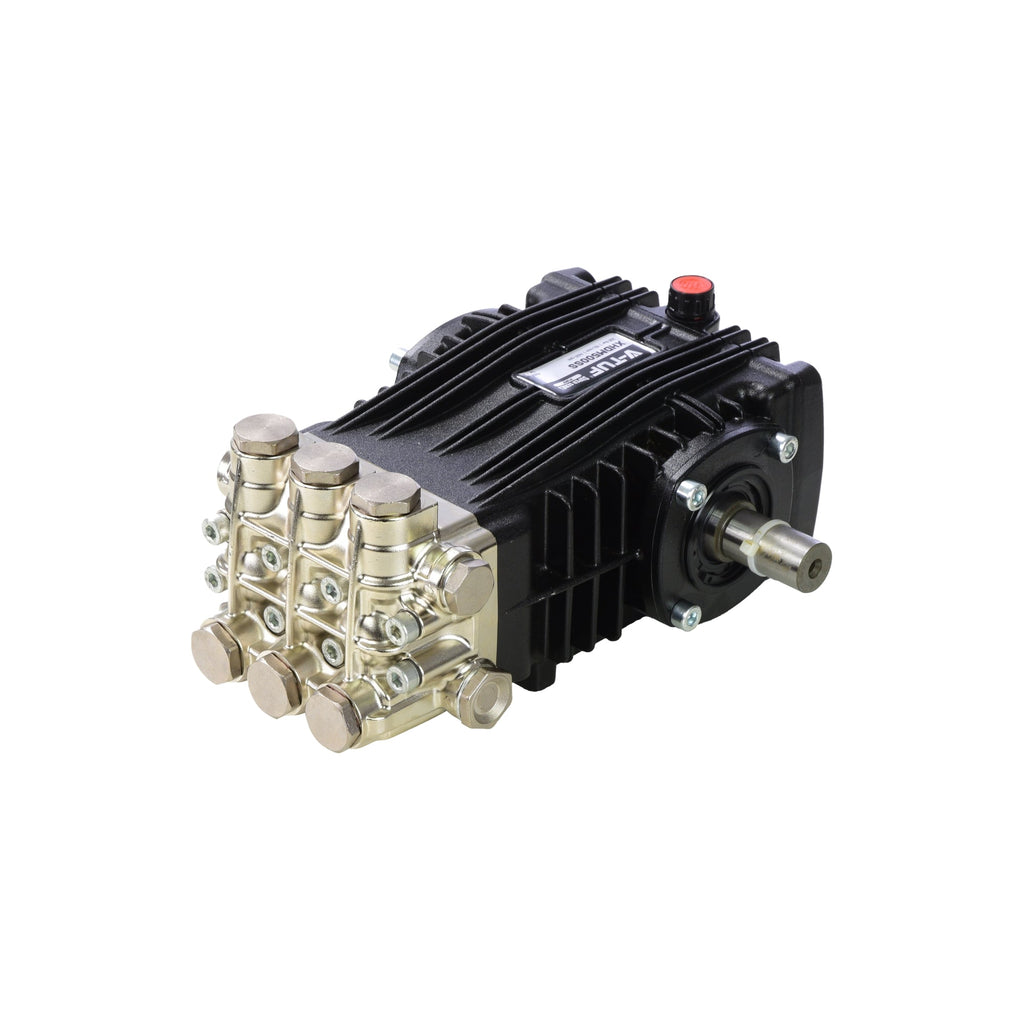 V-TUF Super Series pump XHDM500SS, 300 Bar 15 L/min, front view showing ceramic plungers