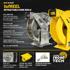 V-TUF 20m retractable tufREEL powder coated steel V5.2201 hose reel, front view