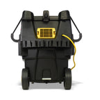 V-TUF tufVAC H-Class extractor rear view showing PTO port and filter cleaning system