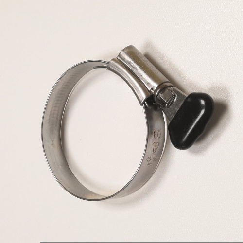 HOSE CLAMP 40 - 60mm (HOSE +- Ã˜ 2") Stainless Steel With Wing Nut - No Tools Required