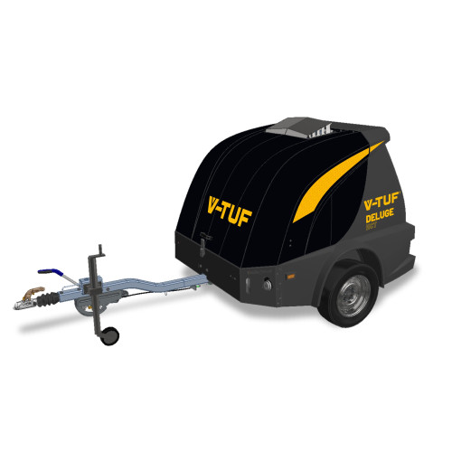 V-TUF DELUGE HCTXL HOT COMPACT XL Trailer 350bar, 18L/min YANMAR 600 ltr Highway Trailer Bowser HOT Pressure Washer (Electric Key Start)