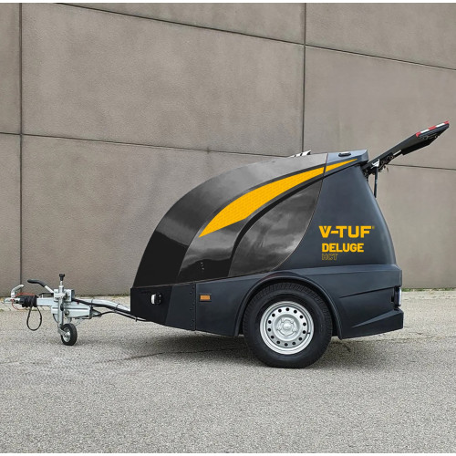 V-TUF DELUGE 500 HCTXM HOT COMPACT XM TRAILER 300bar, 15L/min Gearbox Driven YANMAR DIESEL 500 ltr Highway Trailer Bowser HOT Pressure Washer  (Electric Key Start)